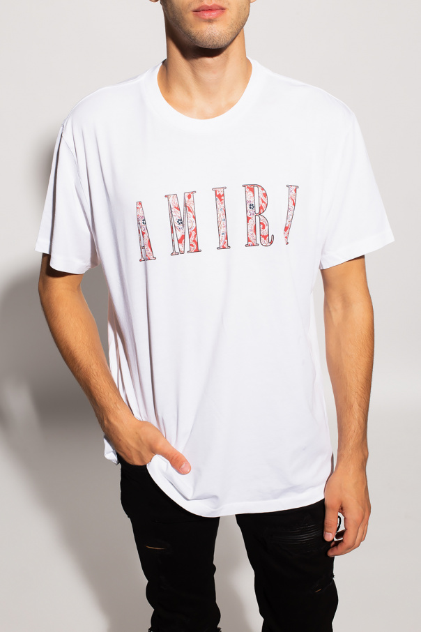 AMIRI Distressed logo-print T-shirt | Black | FARFETCH